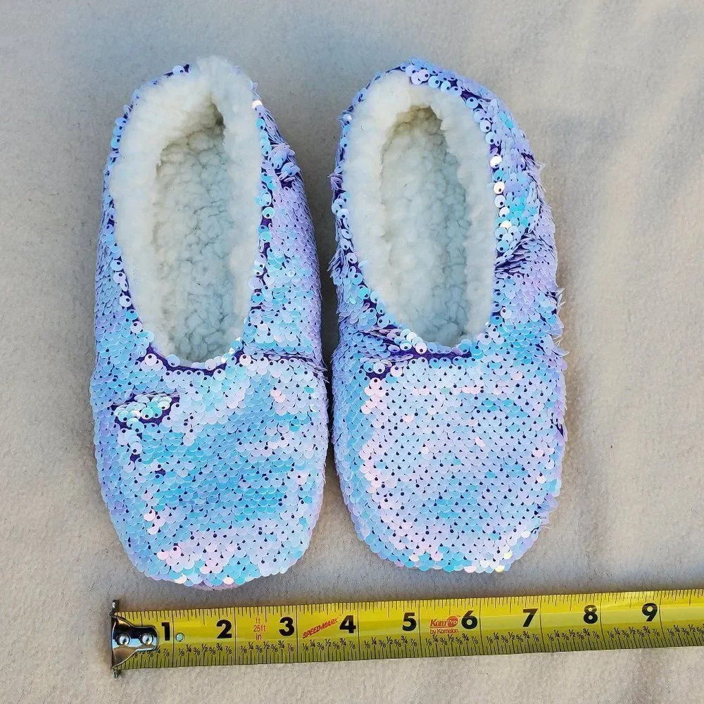 Unicorn color sequin slipper socks